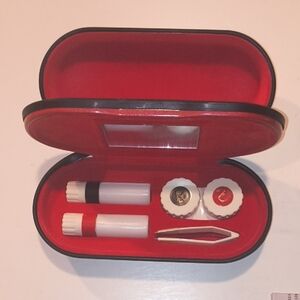 Red and Black Glasses Case Set